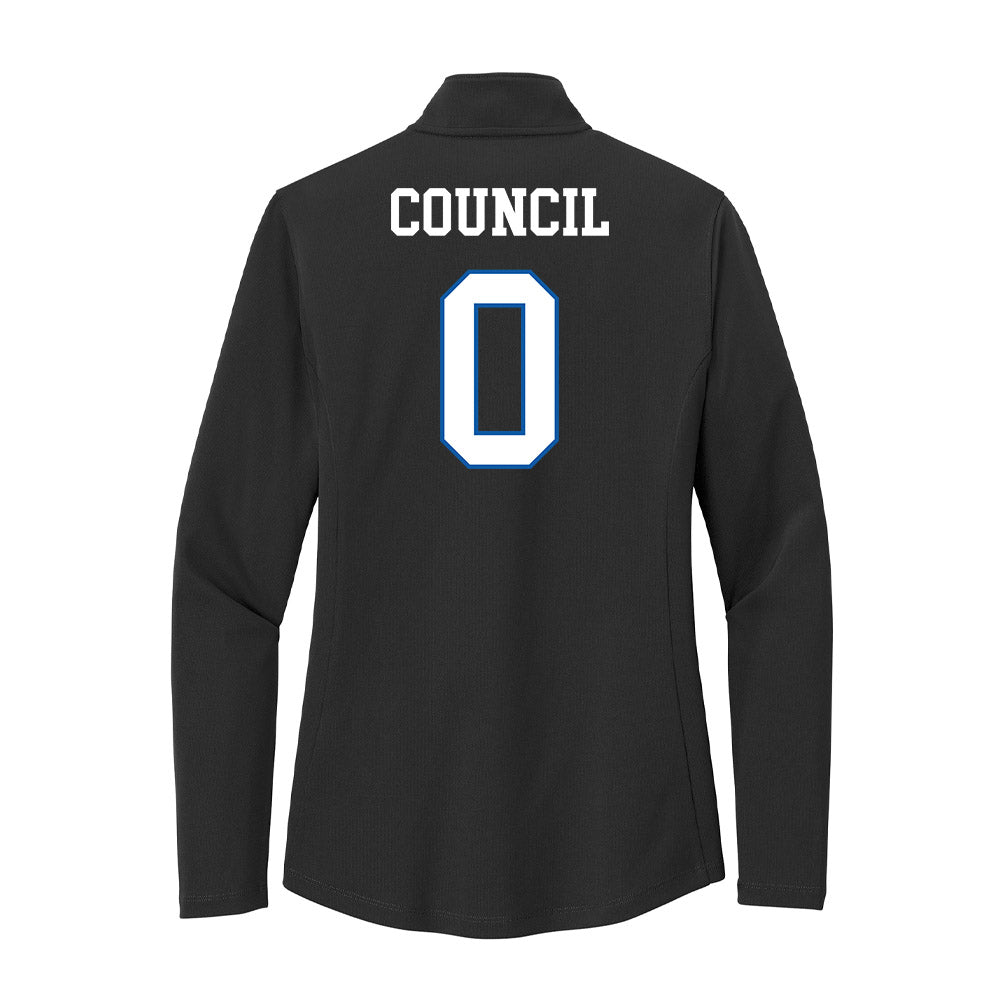 UNC Asheville - NCAA Women's Basketball : Taliya Council - Women's Lightweight Quarter Zip Jacket-1