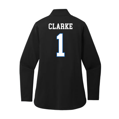 UNC Asheville - NCAA Men's Basketball : Julian Clarke - Women's Premium Quarter Zip Jacket-1