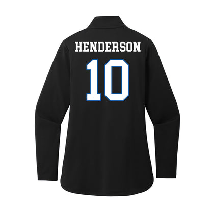 UNC Asheville - NCAA Women's Soccer : Emmie Henderson - Women's Premium Quarter Zip Jacket-1