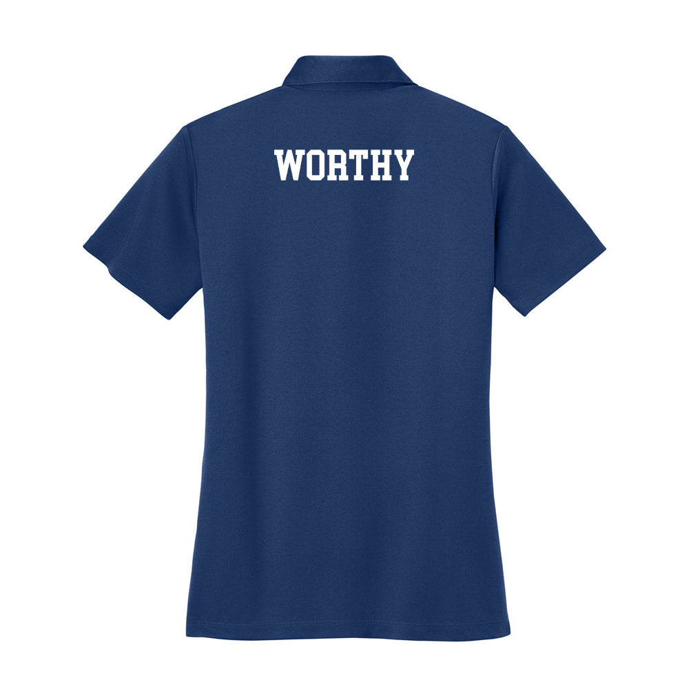 UNC Asheville - NCAA Women's Track & Field : Milaun Worthy - Women's Activewear Polo Shirt-1