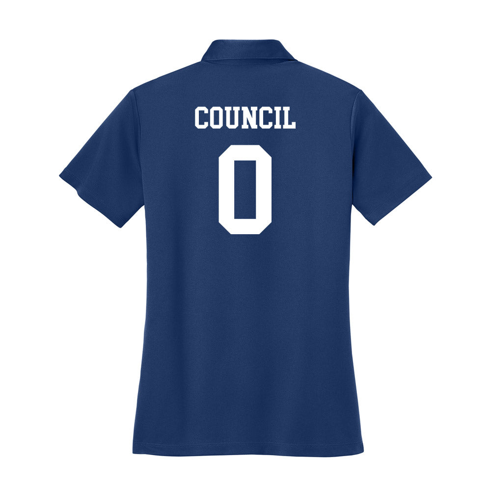UNC Asheville - NCAA Women's Basketball : Taliya Council - Women's Activewear Polo Shirt-1