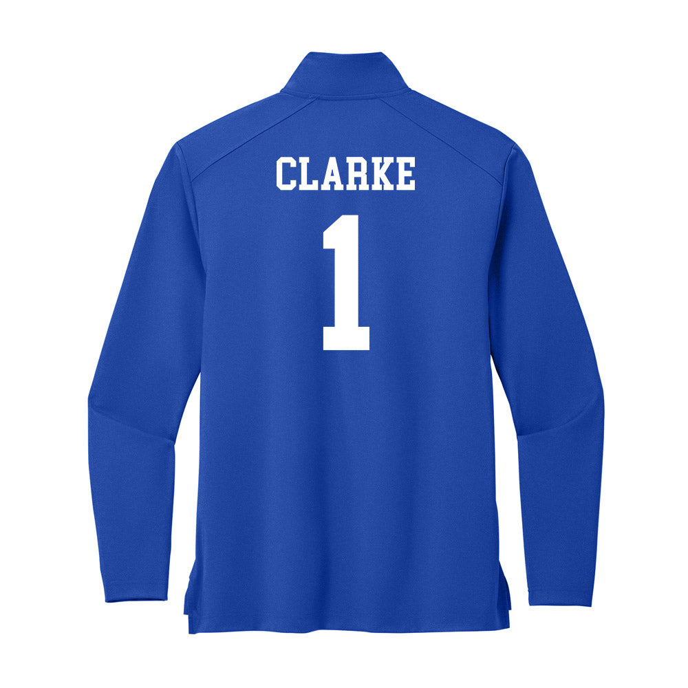 UNC Asheville - NCAA Men's Basketball : Julian Clarke - Premium Quarter Zip Jacket-1