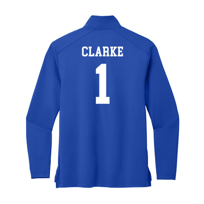UNC Asheville - NCAA Men's Basketball : Julian Clarke - Premium Quarter Zip Jacket-1