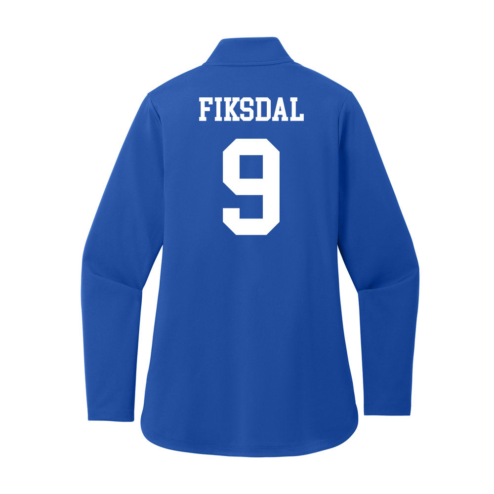 UNC Asheville - NCAA Men's Soccer : Brede Fiksdal - Women's Premium Quarter Zip Jacket-1