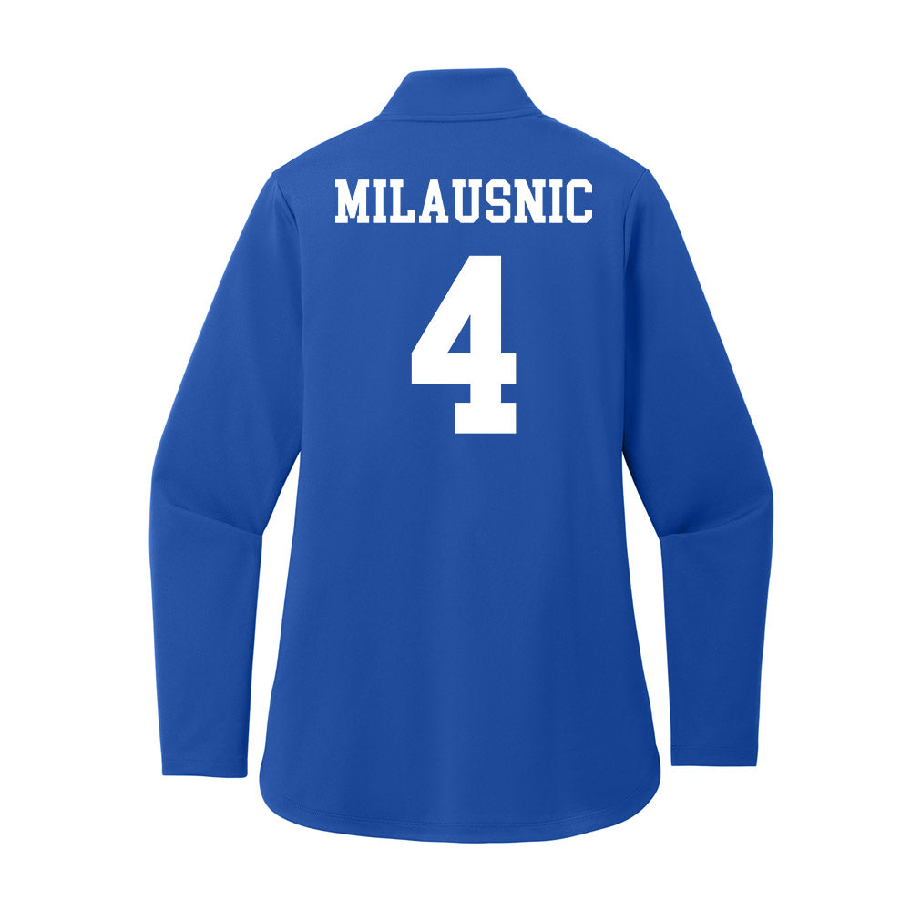 UNC Asheville - NCAA Women's Basketball : Riley Milausnic - Women's Premium Quarter Zip Jacket-1