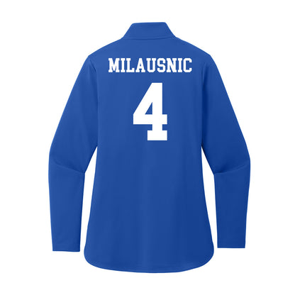 UNC Asheville - NCAA Women's Basketball : Riley Milausnic - Women's Premium Quarter Zip Jacket-1