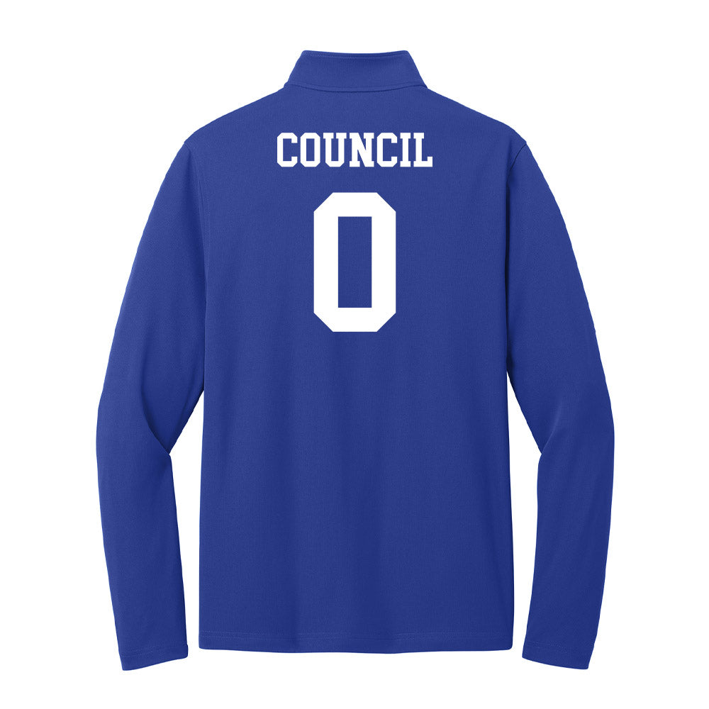 UNC Asheville - NCAA Women's Basketball : Taliya Council - Lightweight Quarter Zip Jacket-1