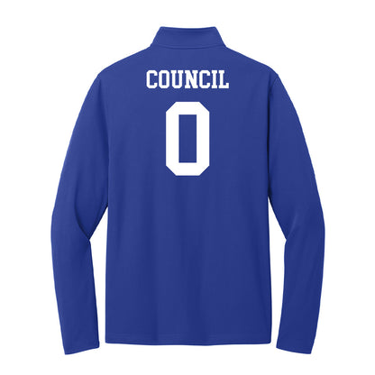 UNC Asheville - NCAA Women's Basketball : Taliya Council - Lightweight Quarter Zip Jacket-1