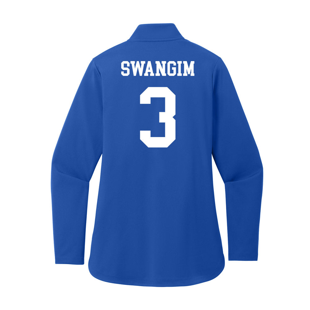 UNC Asheville - NCAA Baseball : Zeb Swangim - Women's Premium Quarter Zip Jacket-1