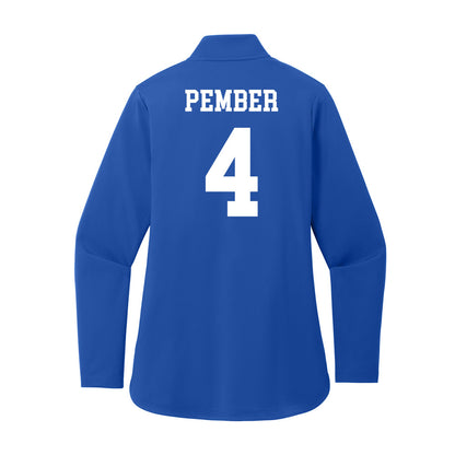 UNC Asheville - NCAA Men's Basketball : Drew Pember - Women's Premium Quarter Zip Jacket-1