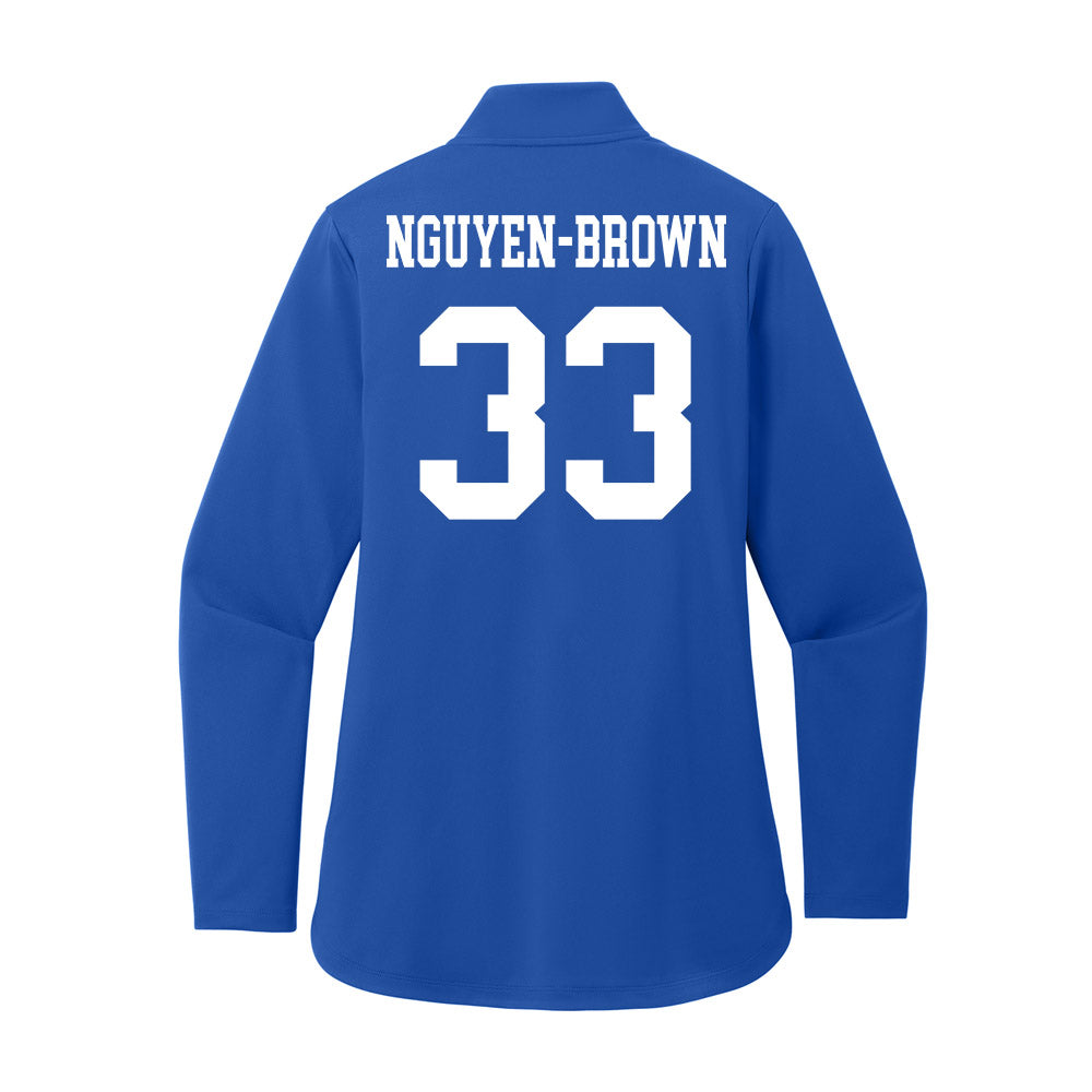 UNC Asheville - NCAA Baseball : Daylinh Nguyen-Brown - Women's Premium Quarter Zip Jacket-1