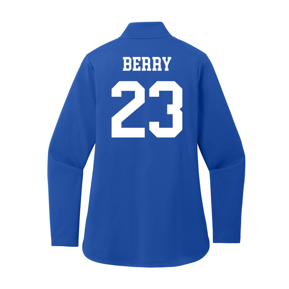 UNC Asheville - NCAA Women's Basketball : Tremiyah Berry - Women's Premium Quarter Zip Jacket-1