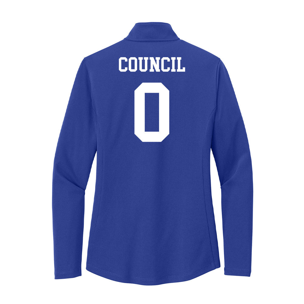 UNC Asheville - NCAA Women's Basketball : Taliya Council - Women's Lightweight Quarter Zip Jacket-1