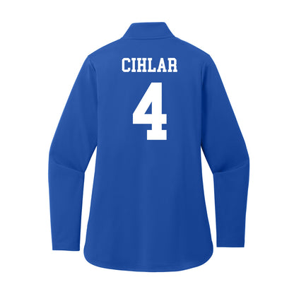 UNC Asheville - NCAA Women's Soccer : Makayla Cihlar - Women's Premium Quarter Zip Jacket-1