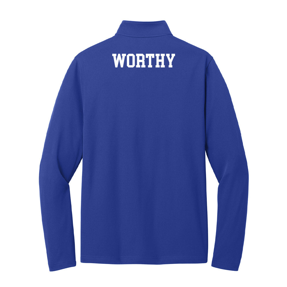 UNC Asheville - NCAA Women's Track & Field : Milaun Worthy - Lightweight Quarter Zip Jacket-1
