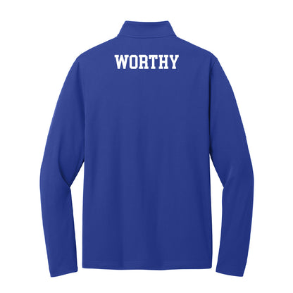 UNC Asheville - NCAA Women's Track & Field : Milaun Worthy - Lightweight Quarter Zip Jacket-1