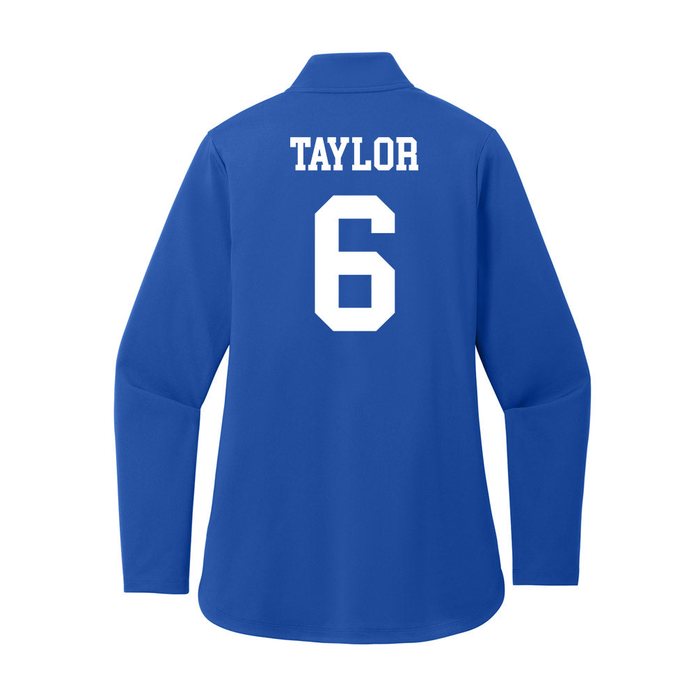 UNC Asheville - NCAA Men's Basketball : Kam Taylor - Women's Premium Quarter Zip Jacket-1
