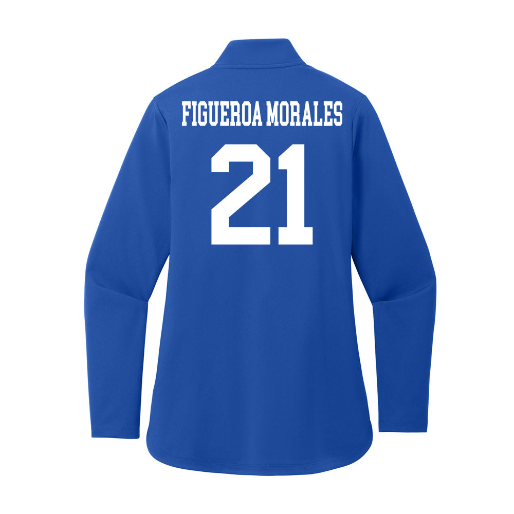 UNC Asheville - NCAA Men's Soccer : Emilio Figueroa Morales - Women's Premium Quarter Zip Jacket-1