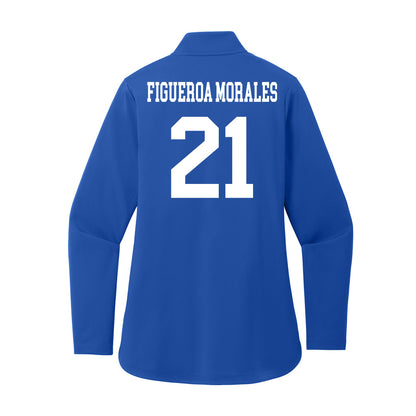 UNC Asheville - NCAA Men's Soccer : Emilio Figueroa Morales - Women's Premium Quarter Zip Jacket-1