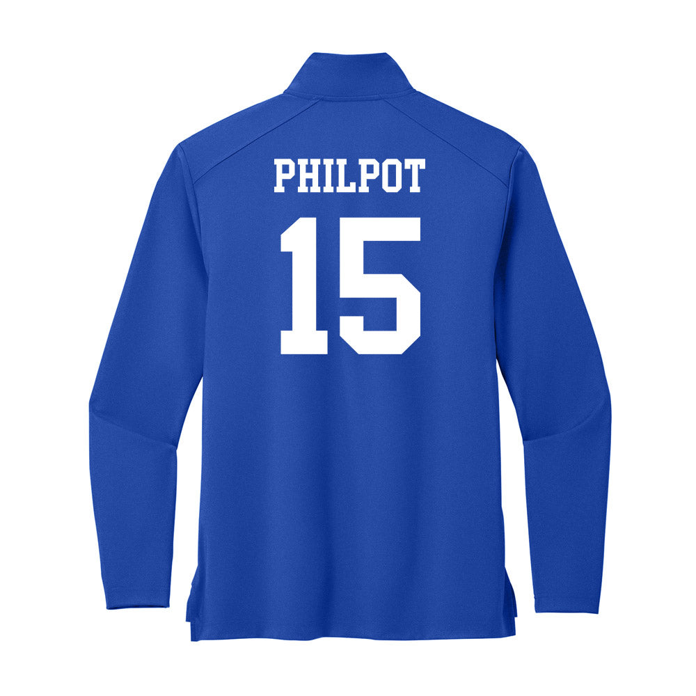 UNC Asheville - NCAA Women's Volleyball : Olivia Philpot - Premium Quarter Zip Jacket-1