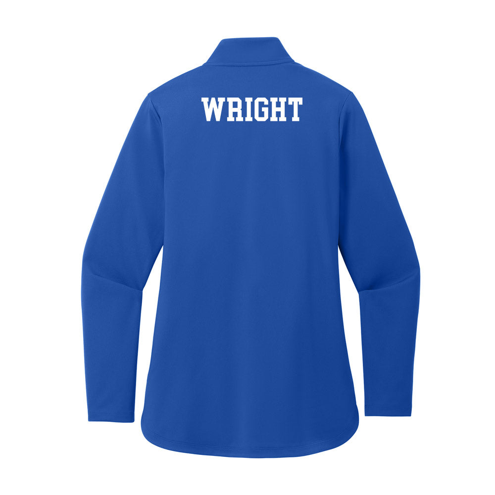 UNC Asheville - NCAA Men's Track & Field : Isaac Wright - Women's Premium Quarter Zip Jacket-1