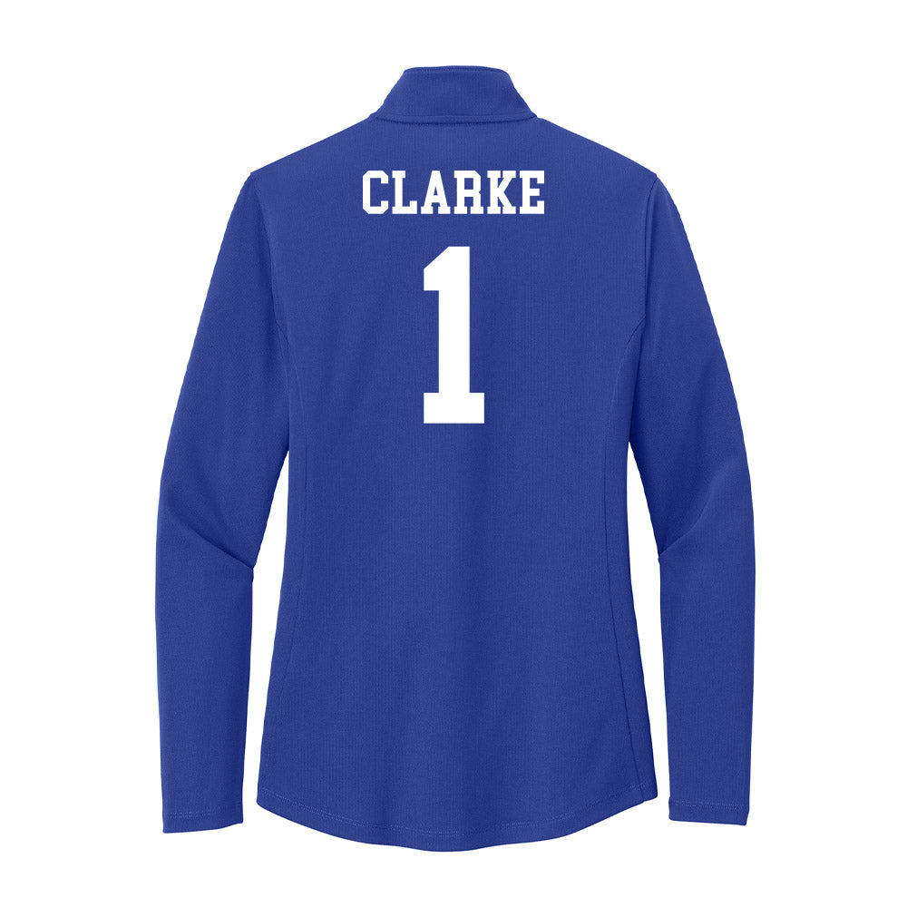 UNC Asheville - NCAA Men's Basketball : Julian Clarke - Women's Lightweight Quarter Zip Jacket-1