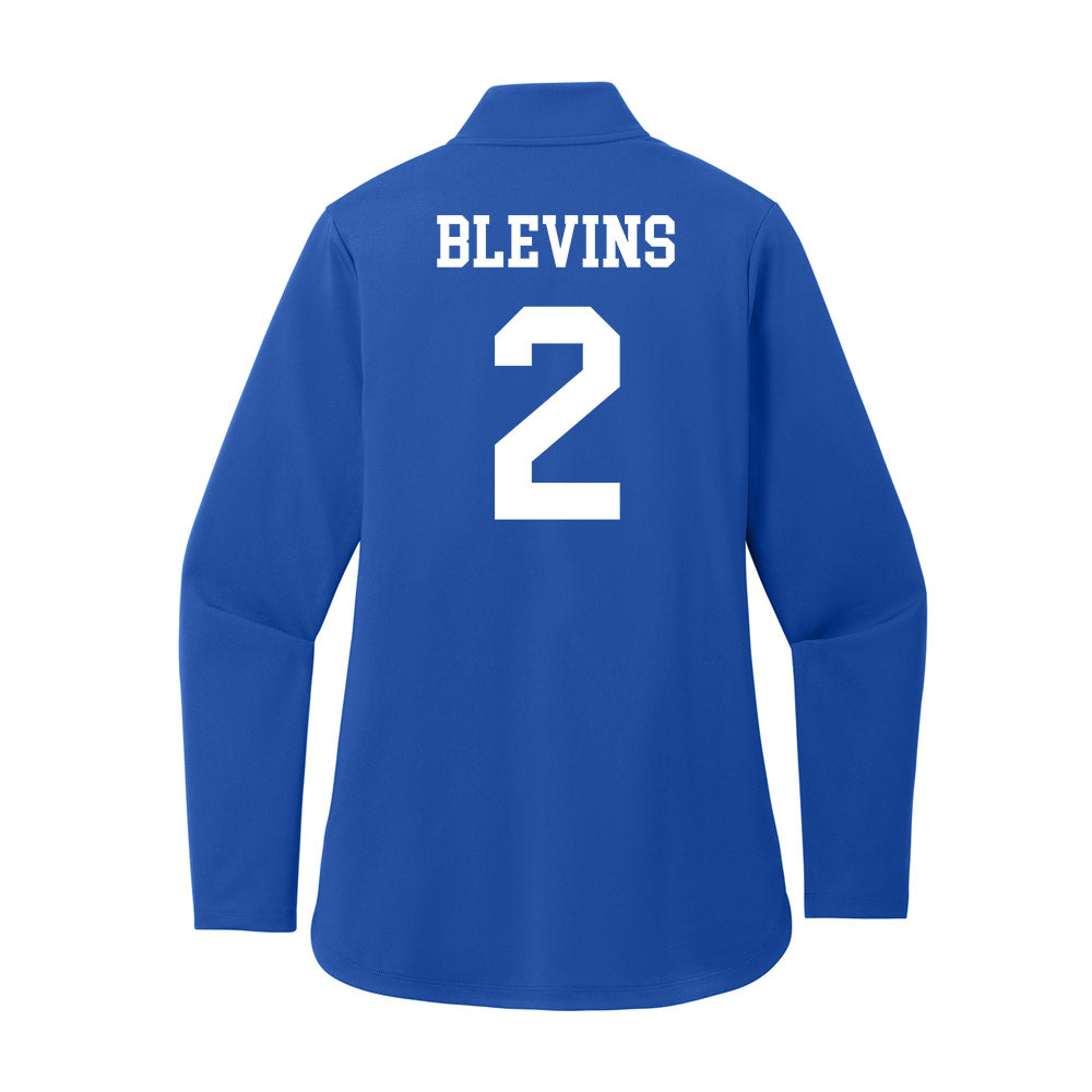 UNC Asheville - NCAA Women's Volleyball : Jessy Blevins - Women's Premium Quarter Zip Jacket-1