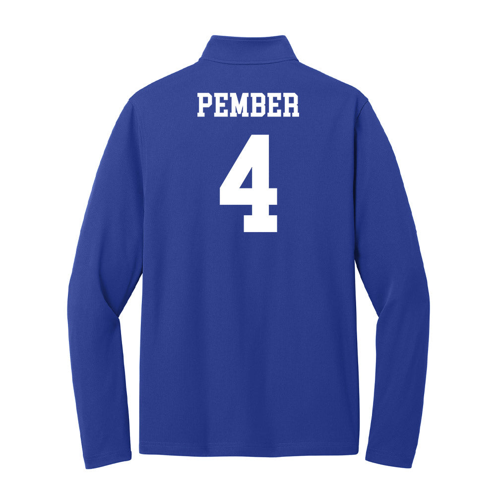 UNC Asheville - NCAA Men's Basketball : Drew Pember - Lightweight Quarter Zip Jacket-1
