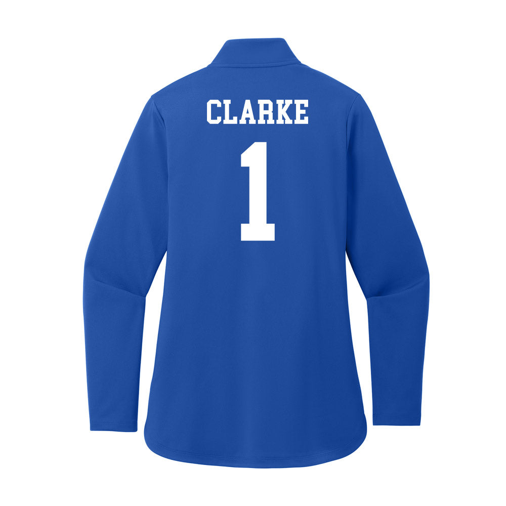 UNC Asheville - NCAA Men's Basketball : Julian Clarke - Women's Premium Quarter Zip Jacket-1