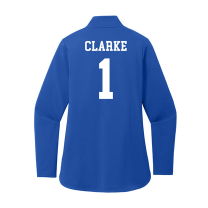 UNC Asheville - NCAA Men's Basketball : Julian Clarke - Women's Premium Quarter Zip Jacket-1