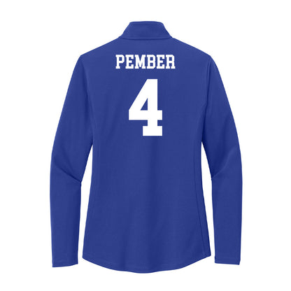 UNC Asheville - NCAA Men's Basketball : Drew Pember - Women's Lightweight Quarter Zip Jacket-1