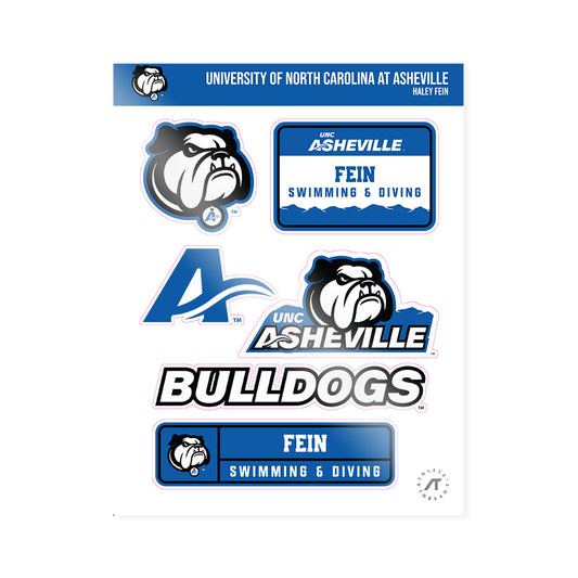 UNC Asheville - NCAA Women's Swimming & Diving : Haley Fein - Sticker Sheet-0