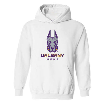 Albany - NCAA Baseball : Tyler Kneller - Classic Shersey Hooded Sweatshirt-0