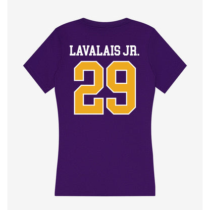 Albany - NCAA Football : Romero Lavalais Jr. - Women's V-Neck T-Shirt-1