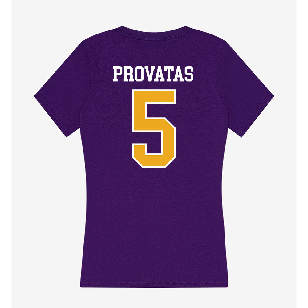 Albany - NCAA Women's Volleyball : Kiki Provatas - Women's V-Neck T-Shirt-1