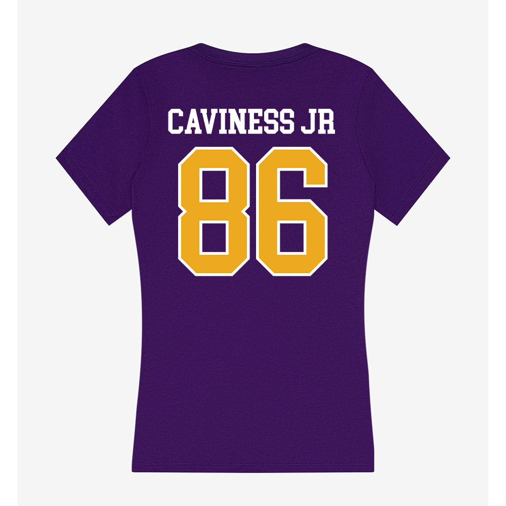 Albany - NCAA Football : Ashanti Caviness Jr - Women's V-Neck T-Shirt-1