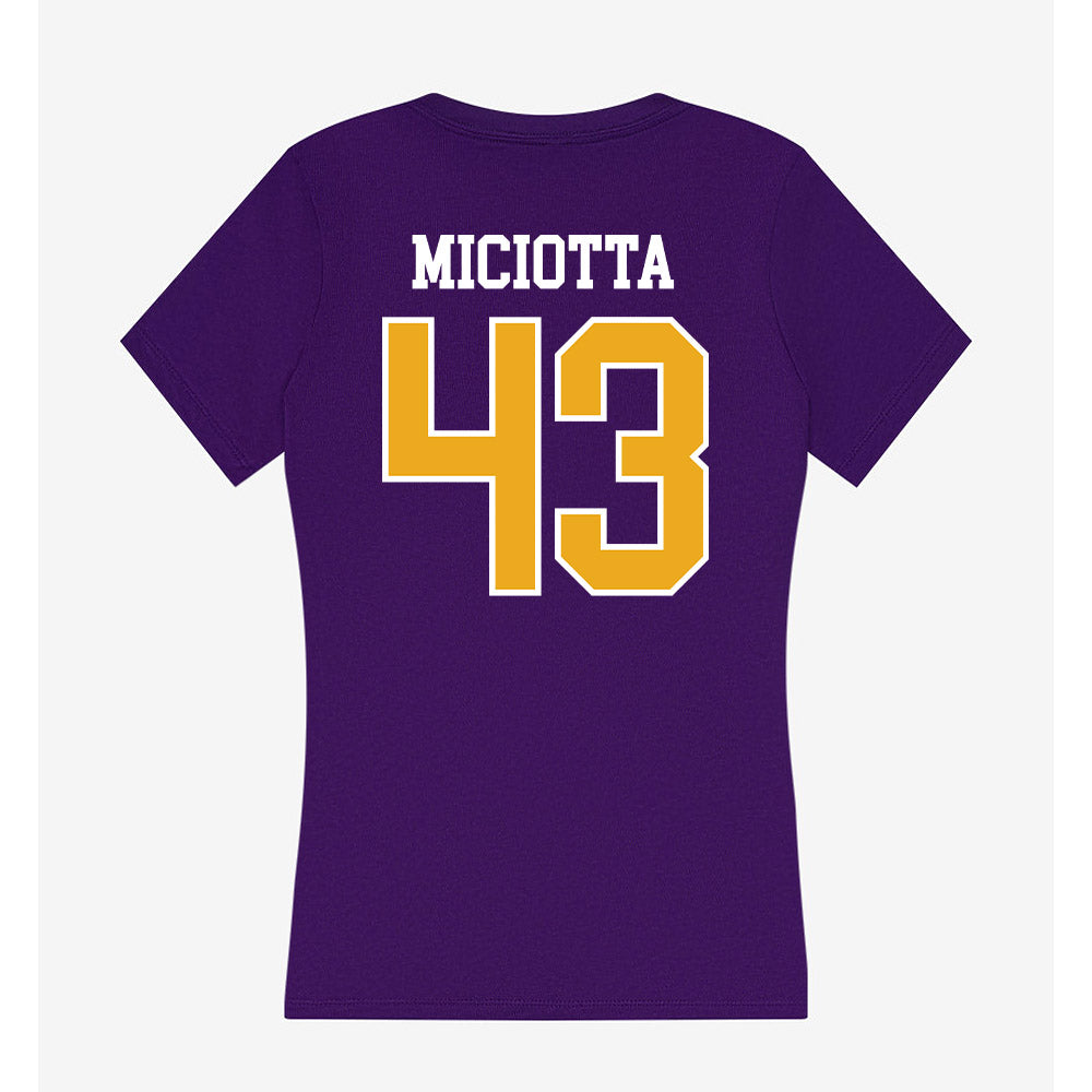 Albany - NCAA Football : Carlo Miciotta - Women's V-Neck T-Shirt-1