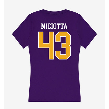 Albany - NCAA Football : Carlo Miciotta - Women's V-Neck T-Shirt-1