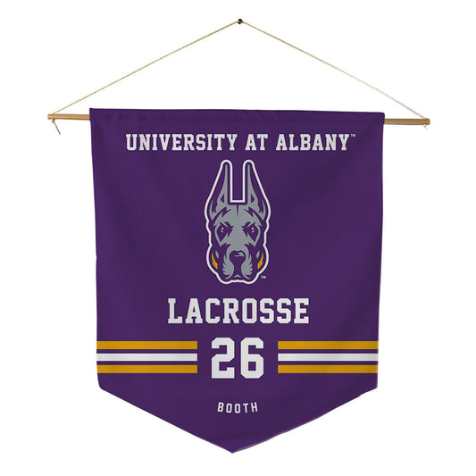 Albany - NCAA Men's Lacrosse : Bennett Booth - Pennant - 18" x 21"-0