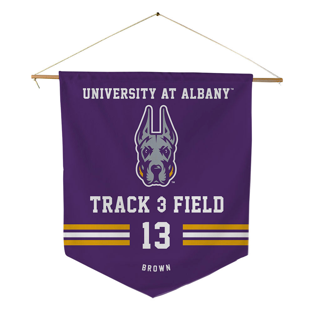 Albany - NCAA Men's Track & Field : Amar Brown - Pennant - 18" x 21"-0
