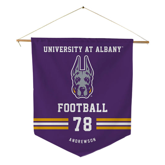 Albany - NCAA Football : Noah Andrewson - Pennant - 18" x 21"-0