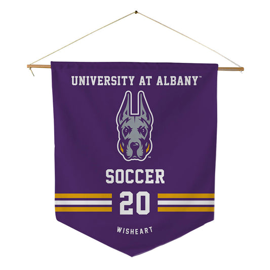 Albany - NCAA Women's Soccer : Madison Wisheart - Pennant - 18" x 21"-0