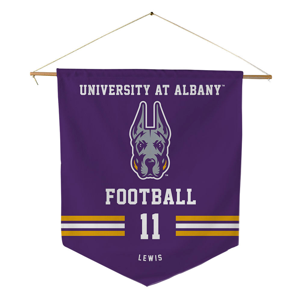 Albany - NCAA Football : Shawan Lewis - Pennant - 18" x 21"-0