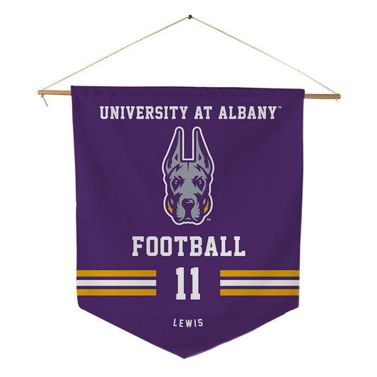 Albany - NCAA Football : Shawan Lewis - Pennant - 18" x 21"-0
