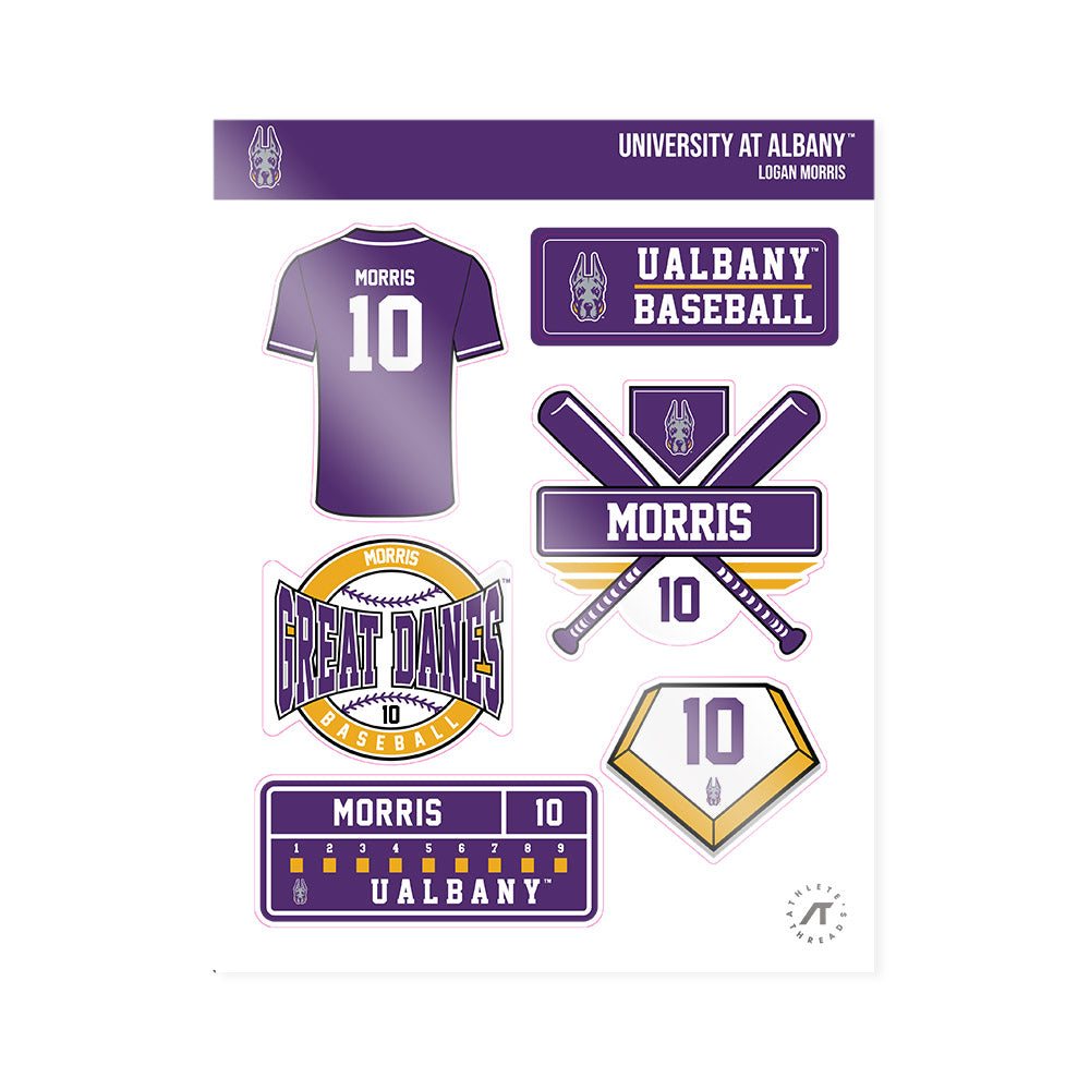 Albany - NCAA Baseball : Logan Morris - Sticker Sheet-0