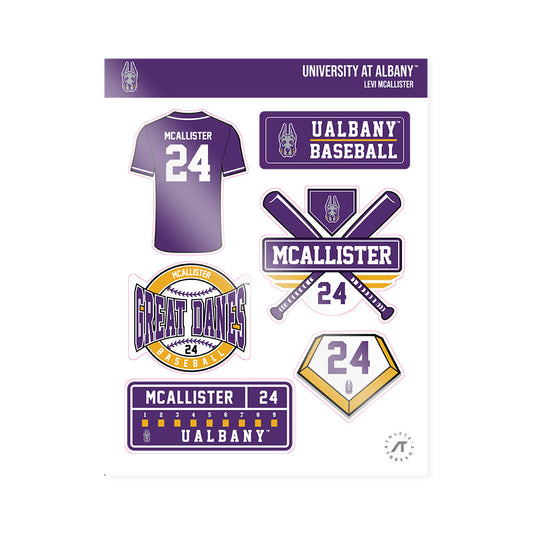 Albany - NCAA Baseball : Levi McAllister - Sticker Sheet-0