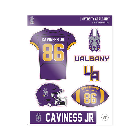 Albany - NCAA Football : Ashanti Caviness Jr - Sticker Sheet-0