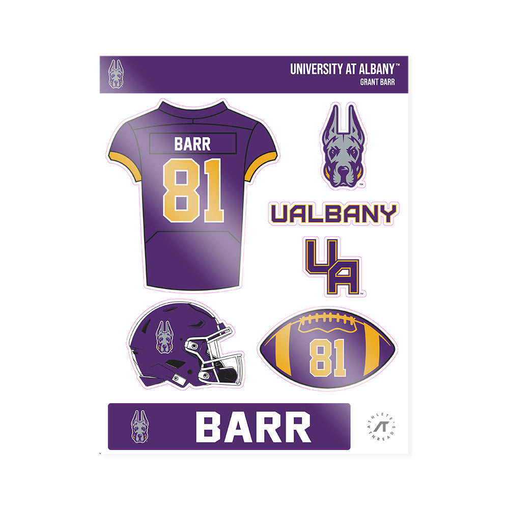 Albany - NCAA Football : Grant Barr - Sticker Sheet-0