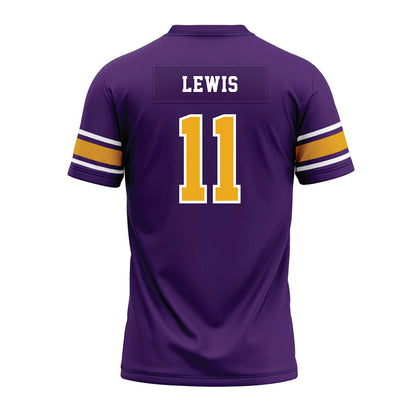Albany - NCAA Football : Shawan Lewis - Purple Premium Football Jersey-1