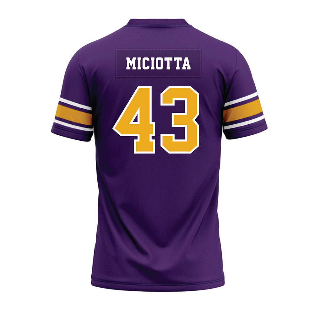 Albany - NCAA Football : Carlo Miciotta - Purple Premium Football Jersey-1
